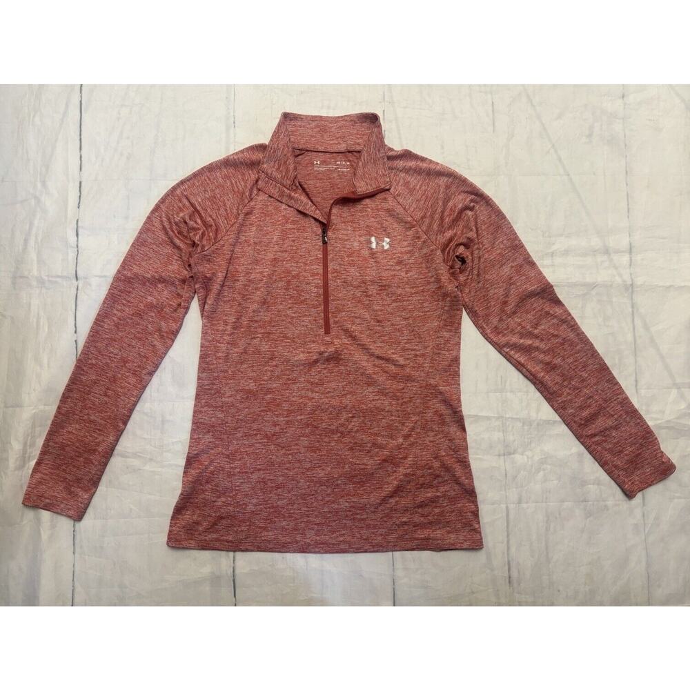 Under‎ Armour Jacket HeatGear Long Sleeve Shirt Loose Fit Red Women's Medium